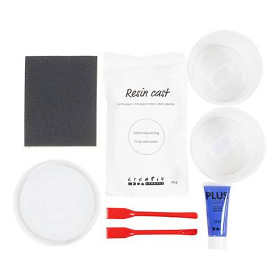 Creativ Company Hobbyset hars gieten rond dienblad marmereffect