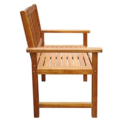 Tuinstoelen 2 st massief acaciahout bruin - thumbnail