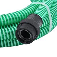 VidaXL Zuigslang met pvc koppelingen 1,1&apos;&apos; 10 m pvc groen - thumbnail