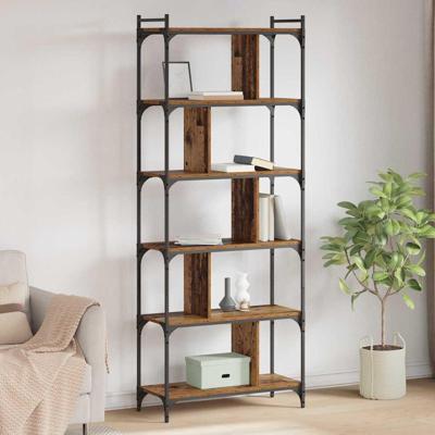 Boekenkast Oud hout 76 x 32 x 192 cm Bewerkt hout