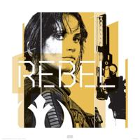 Kunstdruk Star Wars - Rogue One Jyn Rebel 40x40cm - thumbnail