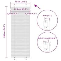 Pliss rolgordijn 75x200 cm stofbreedte 74,4 cm polyester zwart - thumbnail