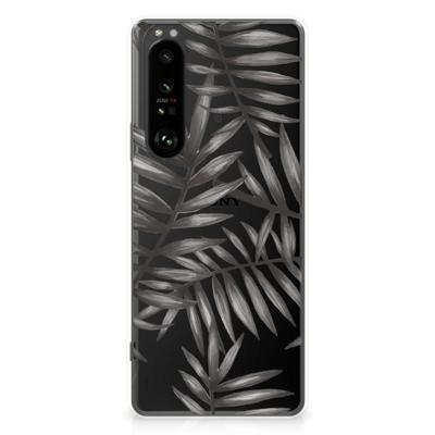 Sony Xperia 1 III | TPU Case | Leaves Grey Sony Xperia 1 III | TPU Case | Leaves Grey