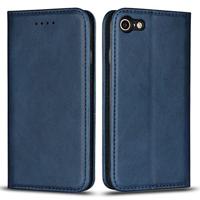 Casecentive Leren Wallet case iPhone 7 / 8 / SE 2020 blauw - thumbnail