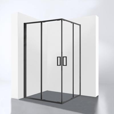 Douchecabine Best Design Hulmer Nero 120x89x210 cm Met Twee Schuifdeuren Mat Zwart