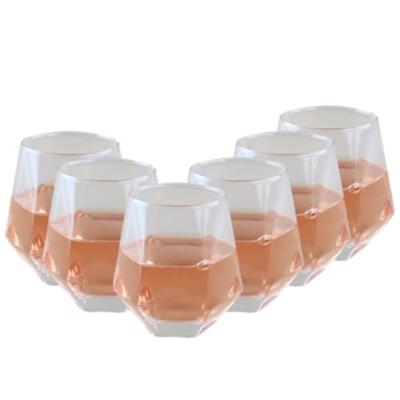 OTIX Waterglazen Set van 6 300ml Diamant vorm Transparant Glas