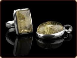 Zilveren Ring met Rutielkwarts (Model 3)