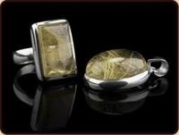 Zilveren Ring met Rutielkwarts (Model 3) - thumbnail