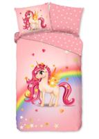 Good Morning Kinderdekbedovertrek "eenhoorn met regenboog" - Multi - (140x200/220 cm) - Katoen - thumbnail