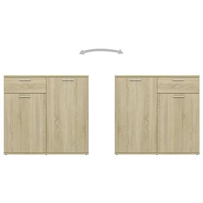 Dressoir 80x36x75 cm spaanplaat sonoma eikenkleurig