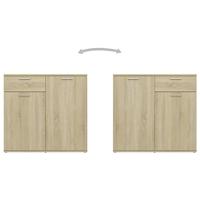 Dressoir 80x36x75 cm spaanplaat sonoma eikenkleurig - thumbnail