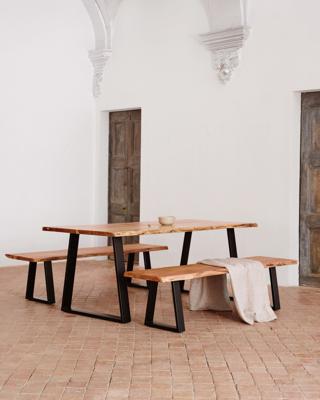 Kave Home Eettafel 'Alaia' Acacia Boomstam, 220 x 100cm