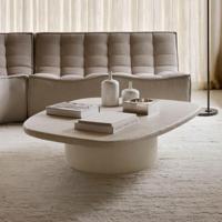 Ethnicraft Organische Salontafel 'Elements' Microcement, 134 x 96cm, kleur Off White - thumbnail