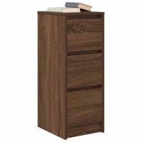 Dressoir 29,5x34x76 cm bewerkt hout bruin eikenkleurig - thumbnail