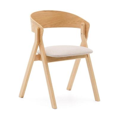 Kave Home Godia eetkamerstoel chenille Beige/naturel