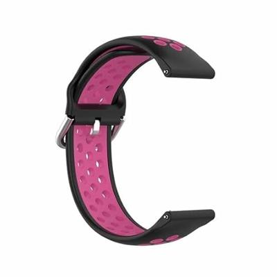 Siliconen sportbandje met gesp - Zwart + roze - Garmin Vivoactive 6 / Vivoactive 5 / Vivoactive 3 Siliconen sportbandje met gesp - Zwart + roze - Garmin Vivoactive 6 / Vivoactive 5 / Vivoactive 3