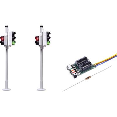 Viessmann Modelltechnik 5095 H0 Set van 2 stuks Verkeerslicht incl. voetgangerlicht Kant-en-klare module Viessmann Modelltechnik 5095 H0 Set van 2 stuks Verkeerslicht incl. voetgangerlicht Kant-en-klare module