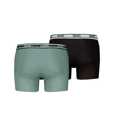 Puma Boxershorts Logo Elastic 2-pack Dark Sage / Black-M