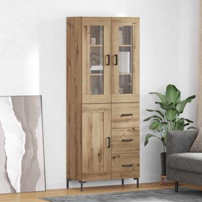 Hoge kast 2 pcs Artisan Eiken 69,5 x 34 x 180 cm Bewerkt hout