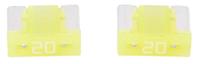 Dresselhaus "mini" zekering bananenstekker mini-fuse 20a/ 2 pcs. low profile/ yellow - thumbnail