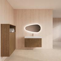 Badmeubelset Gliss Design Hybris Castle Brown Met Wastafel 100 cm - thumbnail