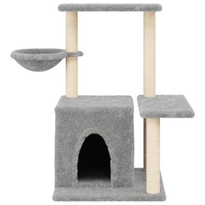 VidaXL Kattenmeubel met sisal krabpalen 83 cm lichtgrijs - thumbnail