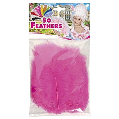 Zakje met 50 veertjes roze