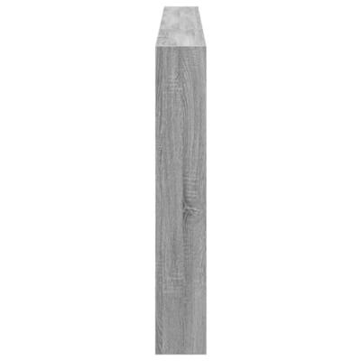Hoofdbordkast met LED-verlichting 220x17x102 cm grijs sonoma