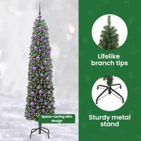 VidaXL Kunstkerstboom groen 180 cm pvc en staal en kunststof - thumbnail