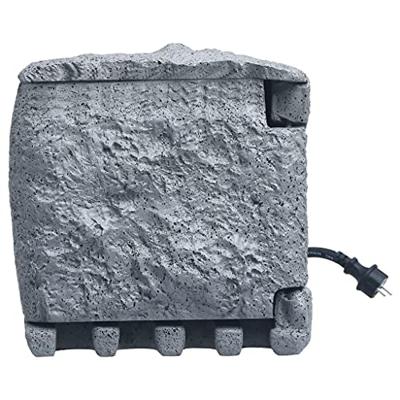 Tuinstopcontact 4 ingangen waterbestendig polyresin grijs - thumbnail