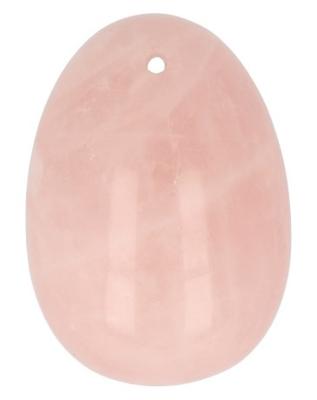 Yoni Ei Rozenkwarts Top Geboord (47 x 34 mm) Yoni Ei Rozenkwarts Top Geboord (47 x 34 mm)