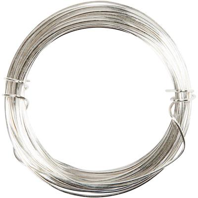 Creativ Company Verzilverd draad, dikte 0,8 mm, verzilverd, 6 m/ 1 rol