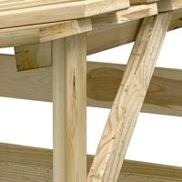 Pergola's met dak 4 st 100x90x100 cm geïmpregneerd grenenhout - thumbnail