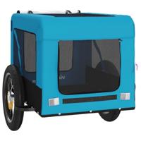 Hondenfietstrailer oxford stof en ijzer blauw en zwart - thumbnail