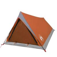 VidaXL Tent 2-persoons waterdicht grijs en oranje - thumbnail