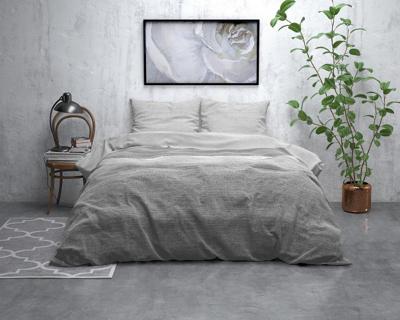 RoyalTextile - Stone Stripe Dekbedovertrek Flanel - Grijs - 240 x 220 RoyalTextile - Stone Stripe Dekbedovertrek Flanel - Grijs - 240 x 220