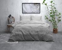 RoyalTextile - Stone Stripe Dekbedovertrek Flanel - Grijs - 240 x 220 - thumbnail