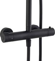 Saqu Eurotrend 225 regendoucheset met 4 straalsoorten Ø23cm mat zwart - thumbnail