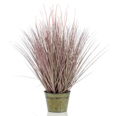 Emerald kunstplant in zinken pot lampenpoetsergras 99 cm