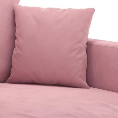 4-delige Loungeset met kussens fluweel roze - thumbnail