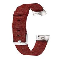 Fitbit Charge 3 & 4 nylon bandje - Donker rood - thumbnail