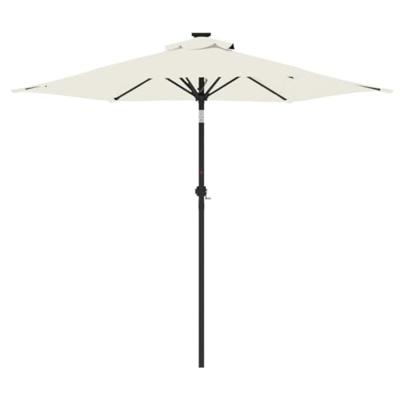 VidaXL Parasol met stalen paal 225x225x212 cm wit