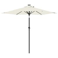 VidaXL Parasol met stalen paal 225x225x212 cm wit - thumbnail