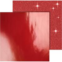Vivi Gade Design papier, vel 30,5x30,5 cm, 120+128 gr, rood, 2 vel/ 1 doos - thumbnail