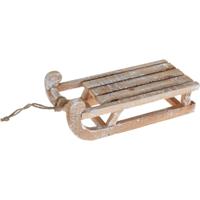 Kerstversiering Lifetime Wit Natuurlijk Besneeuwd 30 cm Slee - thumbnail