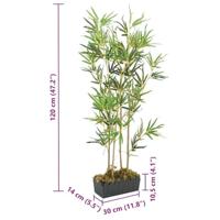 Kunstplant bamboe 552 bladeren 120 cm groen - thumbnail