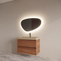 Badmeubelset BWS Riga Met Lako Wastafel Cappuccino 80 cm Walnoot Boss & Wessing - thumbnail