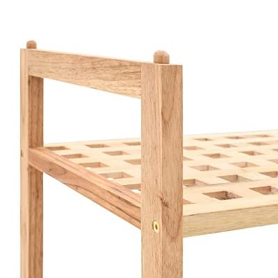 VidaXL Schoenenrek 69x26x40 cm massief walnotenhout VidaXL Schoenenrek 69x26x40 cm massief walnotenhout