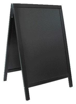 Stoepbord securit 550x850x30mm zwart hout Stoepbord securit 550x850x30mm zwart hout