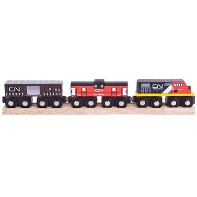 Bigjigs houten cn trein,5dlg